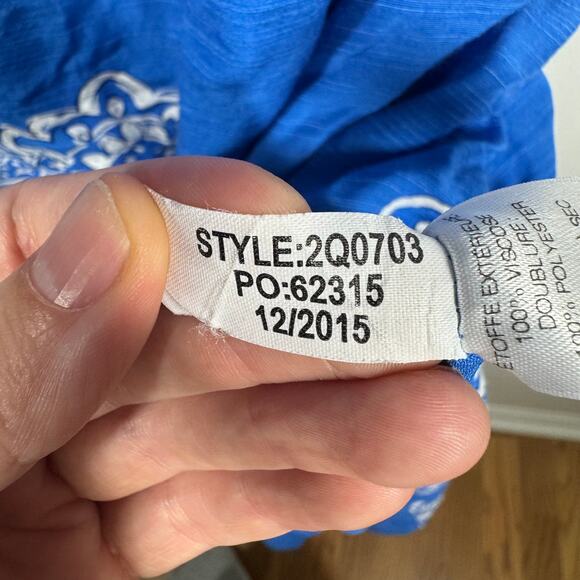 VINEYARD Vines Dress Women 0 Floral Scarf Print Strapless Maxi Dress Boho Formal - Picture 7 of 9